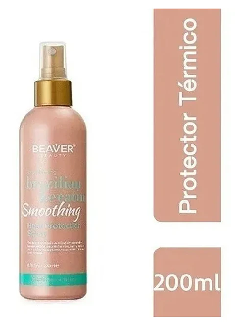 Beaver® Protector Térmico Keratina Brasileña  Libre Sulfatos 200ml