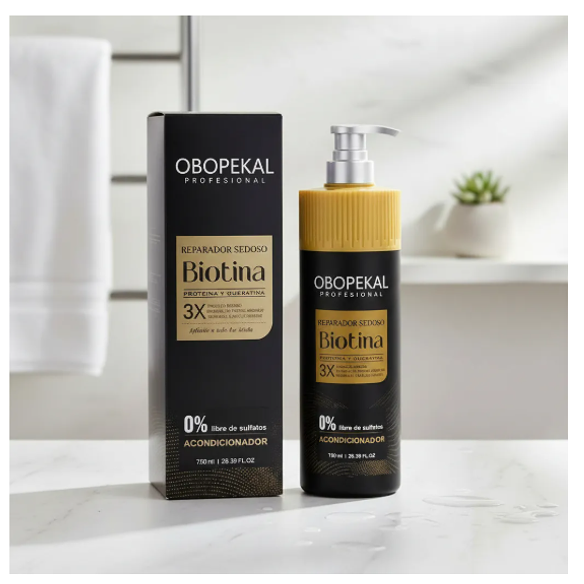 Obopekal Acondicionador Biotin + Keratin 750ml 1