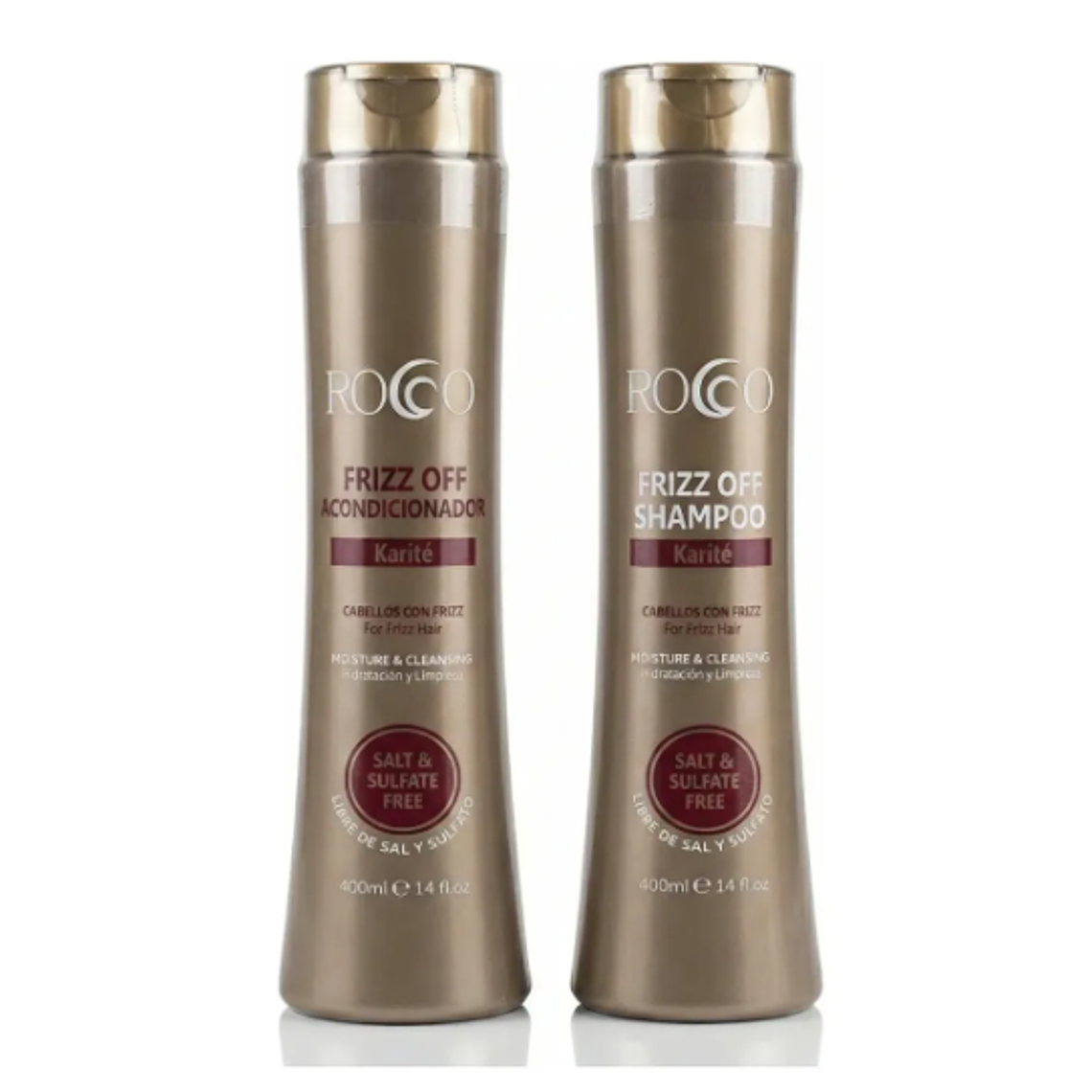 Pack Shampoo+acondicionador Anti-frizz Rocco Sin Sal 400 Ml 1