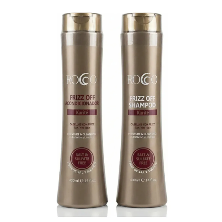 Pack Shampoo+acondicionador Anti-frizz Rocco Sin Sal 400 Ml 1