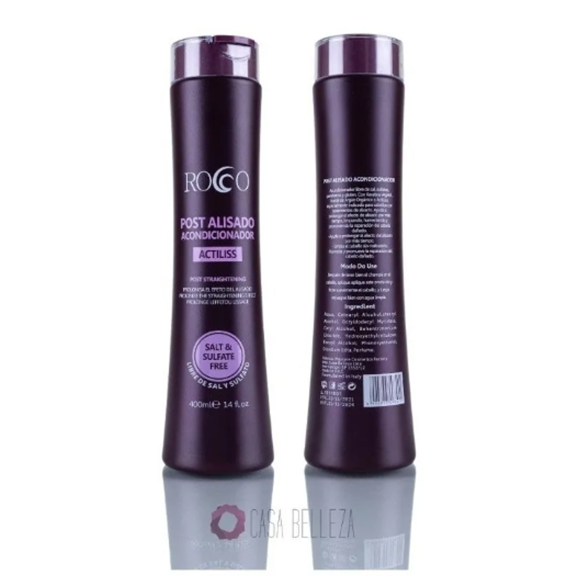 Rocco® Acondicionador Post Alisado Sin Sal 400ml 1