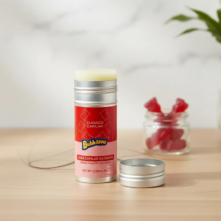 Cera Capilar Barra Fijación Flexible Antifrizz 65g Frutilla 1