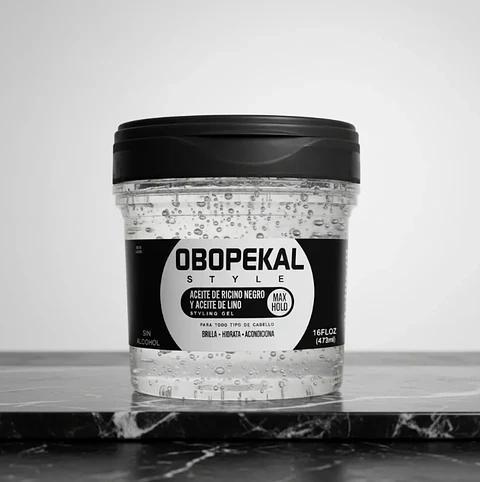 Obopekal® Gel De Cabello Fijador Con Aceite De Ricino 473ml
