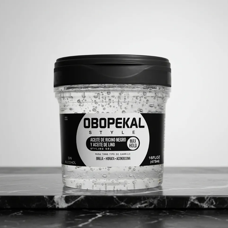 Obopekal Gel De Cabello Fijador Con Aceite De Ricino 473ml 1