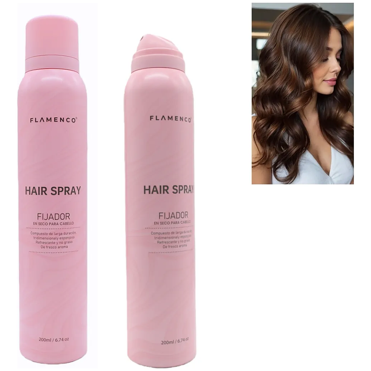Fijador Cabello Spray Flamenco Refrescante Y No Graso 1