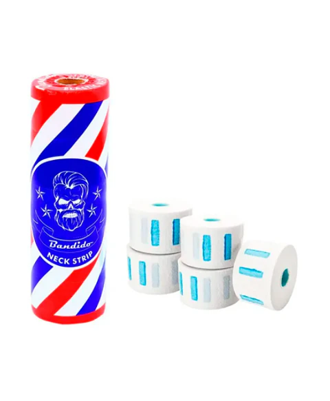 Bandido Papel Cuello Para Barbería Peluquería Elasticado 5 Rollos 