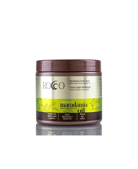  ROCCO® Crema Capilar Cabello Natural Macadamia Oil 500ml