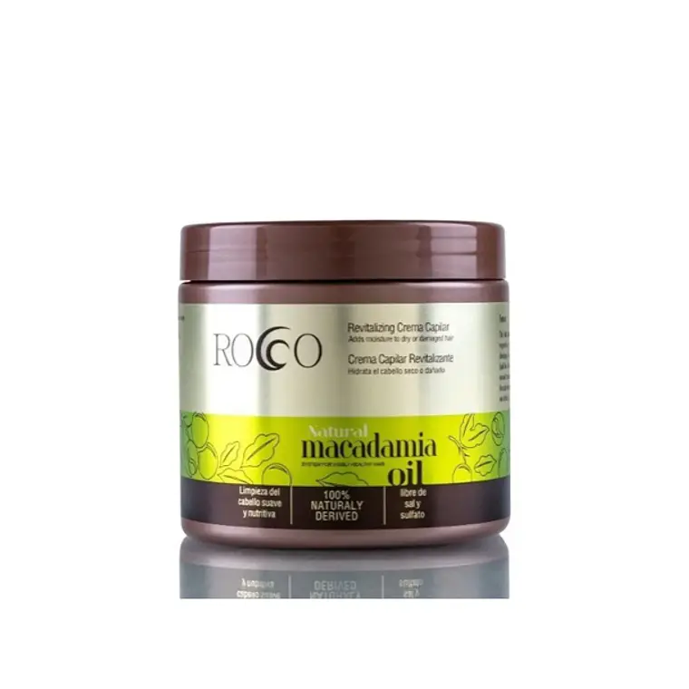  ROCCO® Crema Capilar Cabello Natural Macadamia Oil 500ml 1