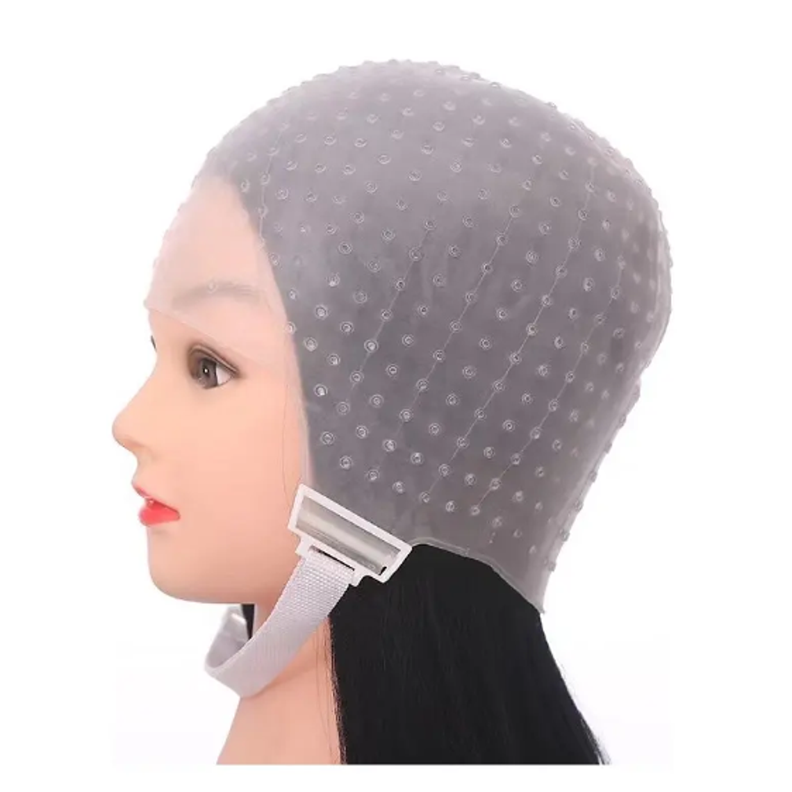Maxcare® Gorro Visos Silicona Con Cinturón Color Blanco 1