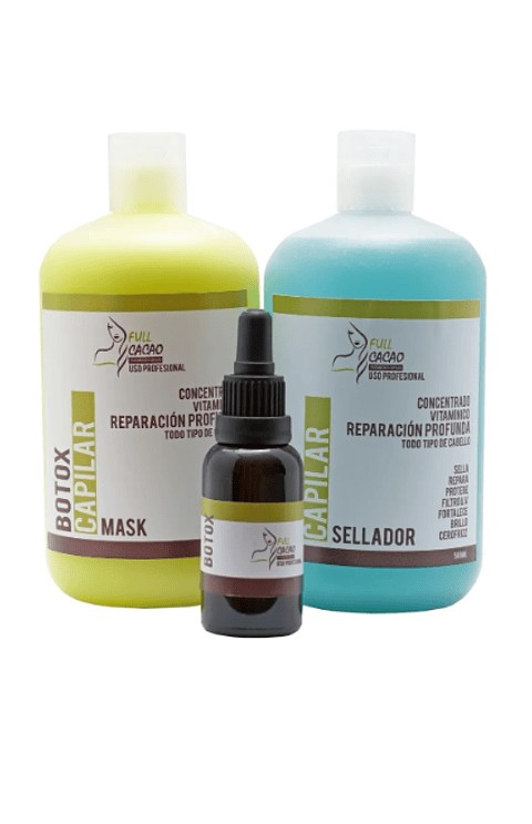 Kit Bótox Tratamiento Capilar (3 Pasos) Fullcacao 500ml