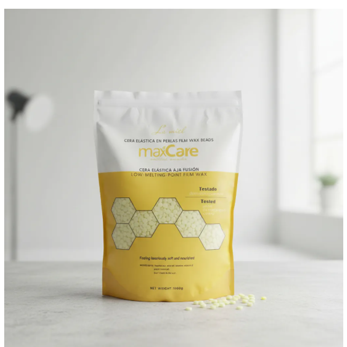 Maxcare® Cera Elastica Depilatoria 1kg (miel) 1