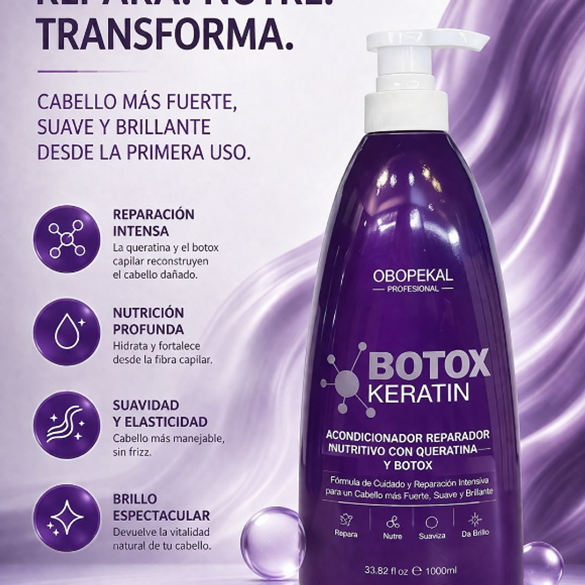 OBOPEKAL® Acondicionador Botox Keratina 1000ml 3