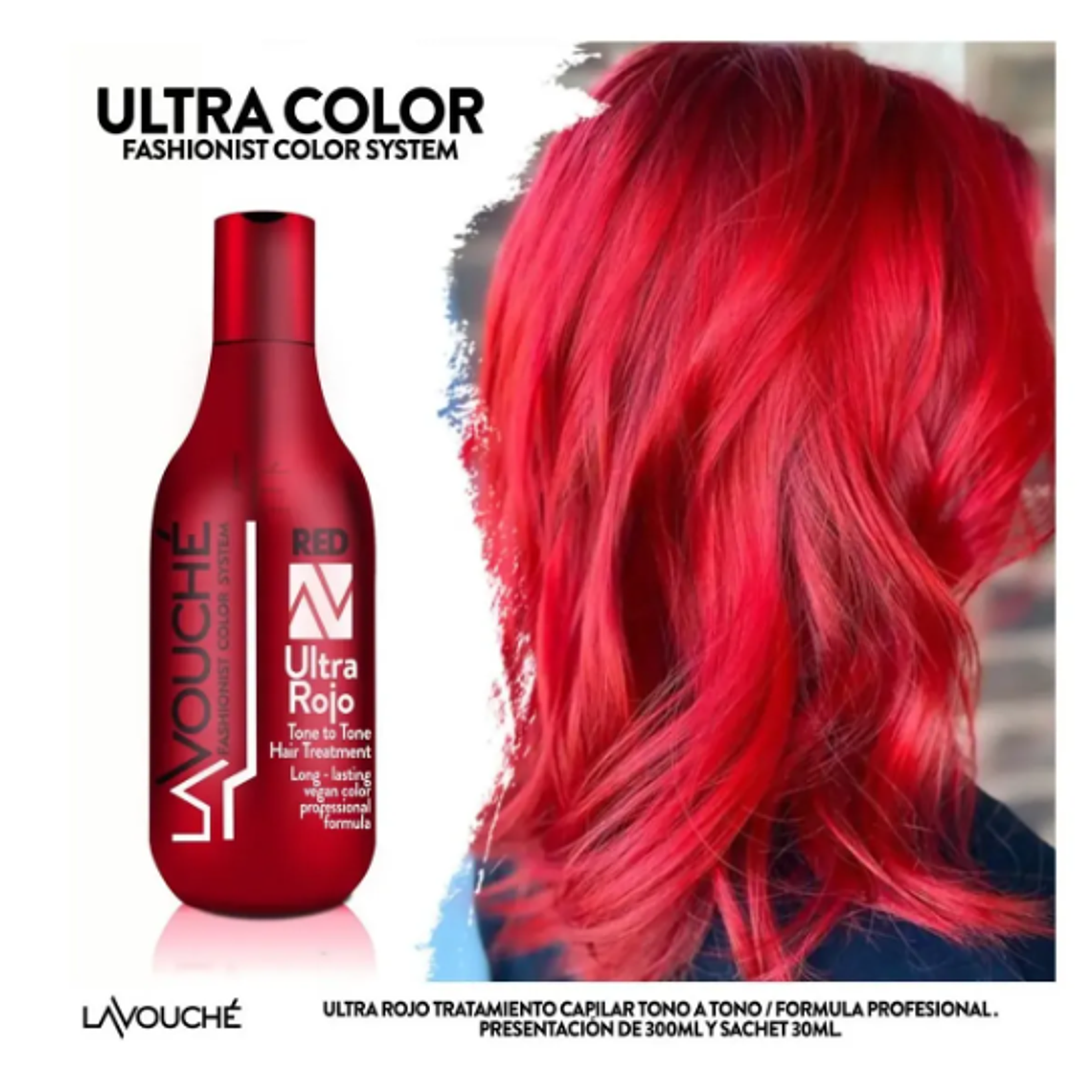 Lavouche® Tratamiento Matizante Color Ultra Rojo 300mL 2