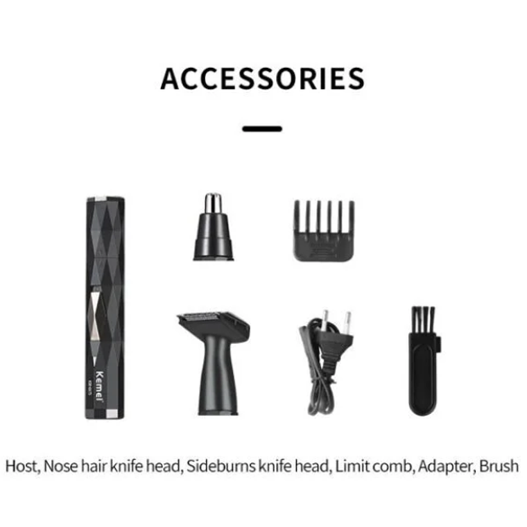 Kemei® Maquina de Corte 2 En 1 Nariz Oreja Patillas KM-6673 3
