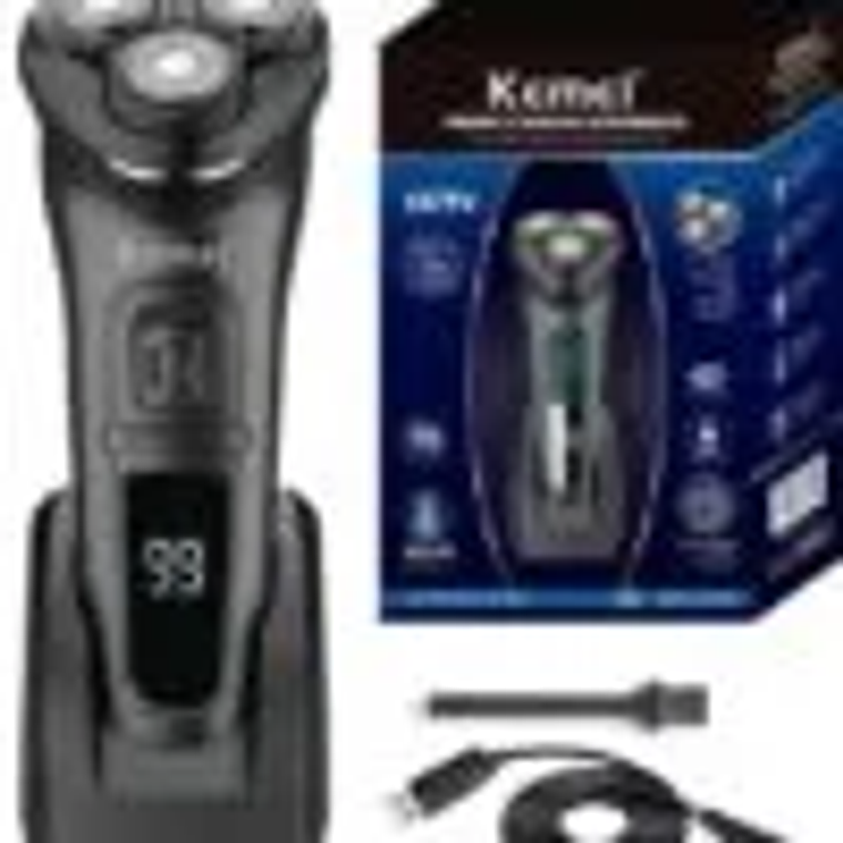 Kemei® Máquina Afeitadora Km-2805 Tres Cabezas Recargable 2