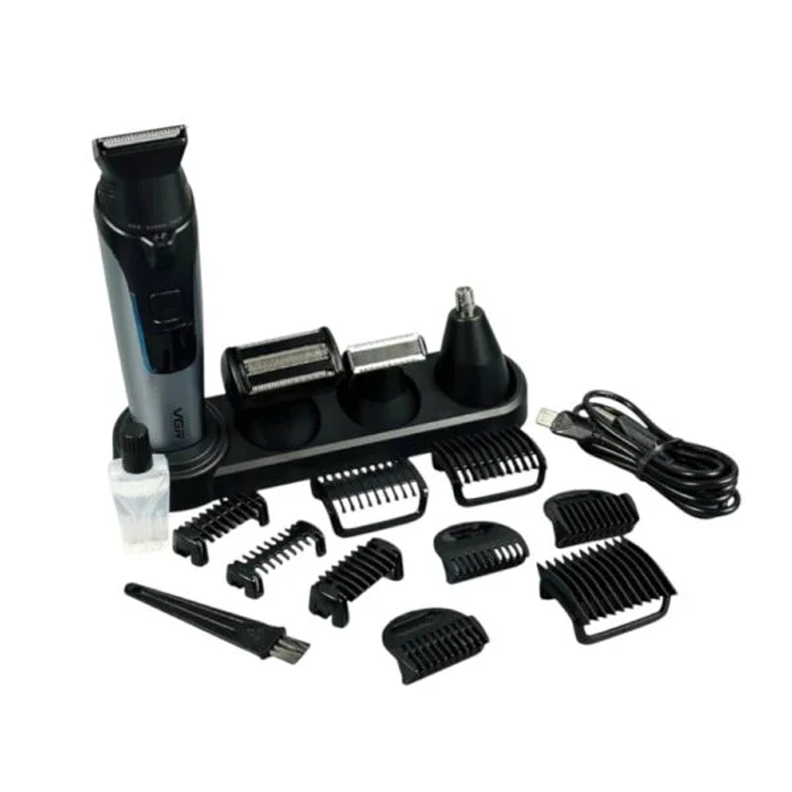 VGR Máquina Cortapelos V-634 – 4 en 1 | Color Verde | Versátil y Profesional 4