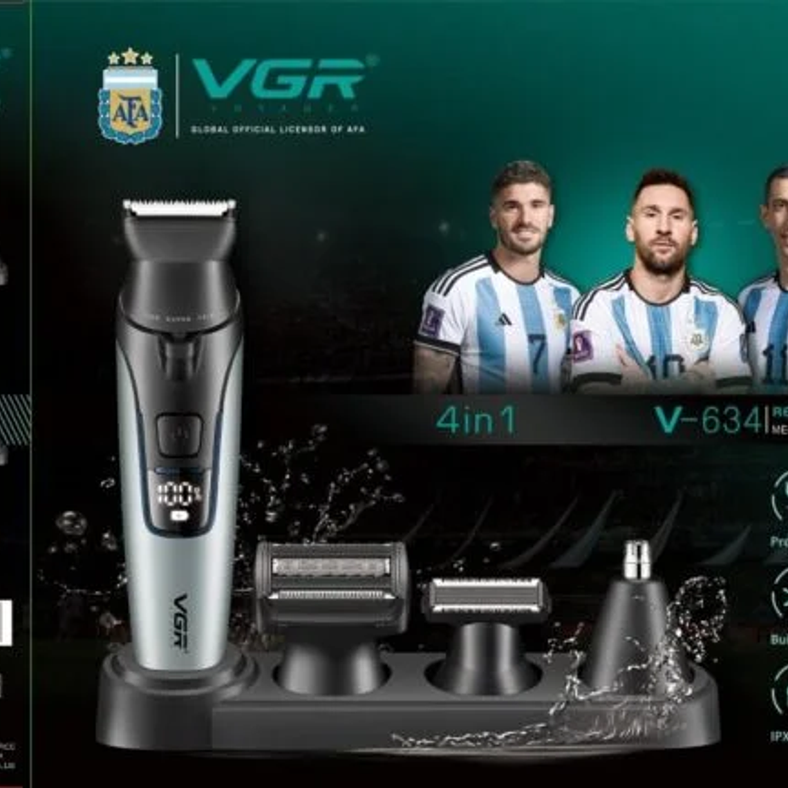 VGR Máquina Cortapelos V-634 – 4 en 1 | Color Verde | Versátil y Profesional 5