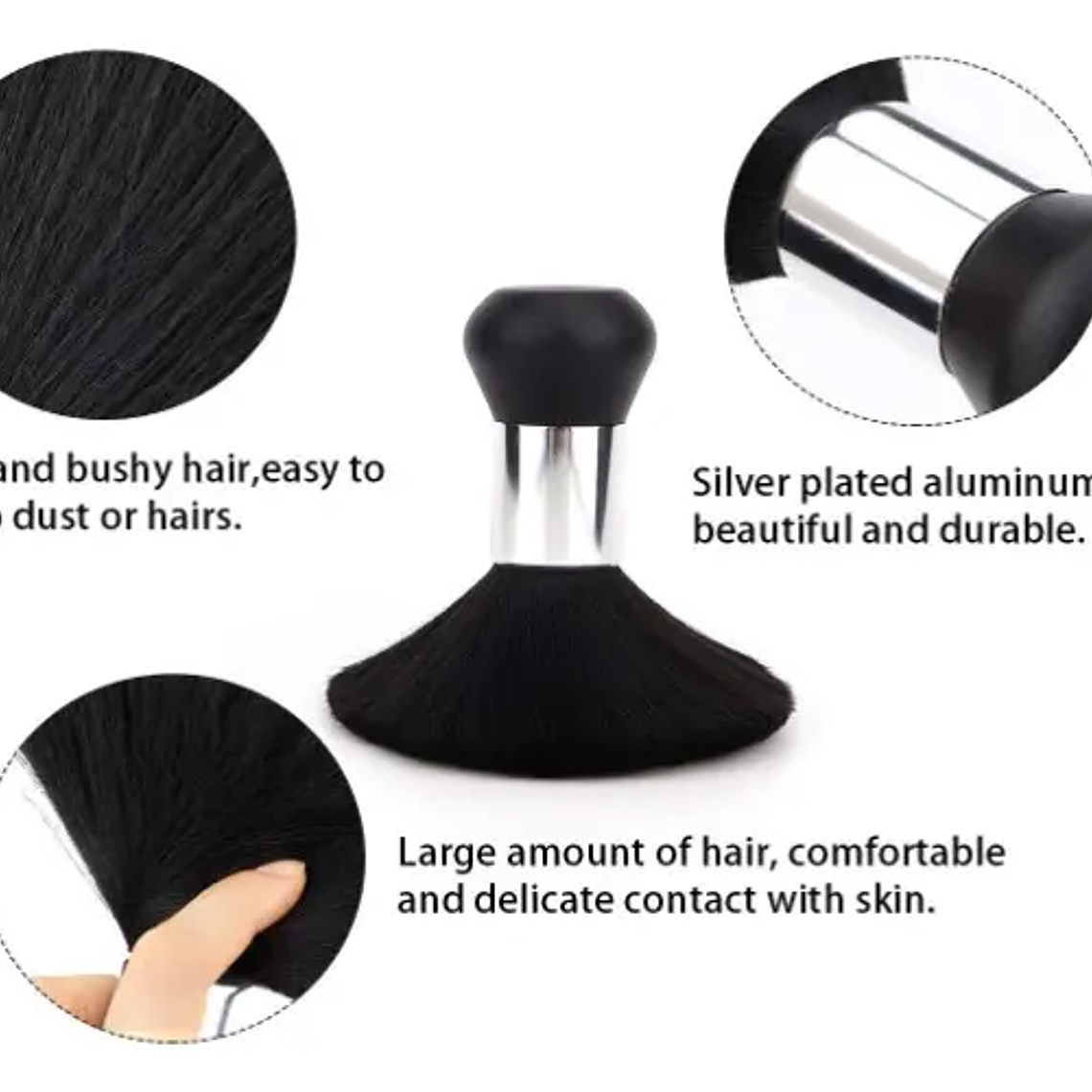 Botapelo Negro Brocha Mopa Peluquería 2