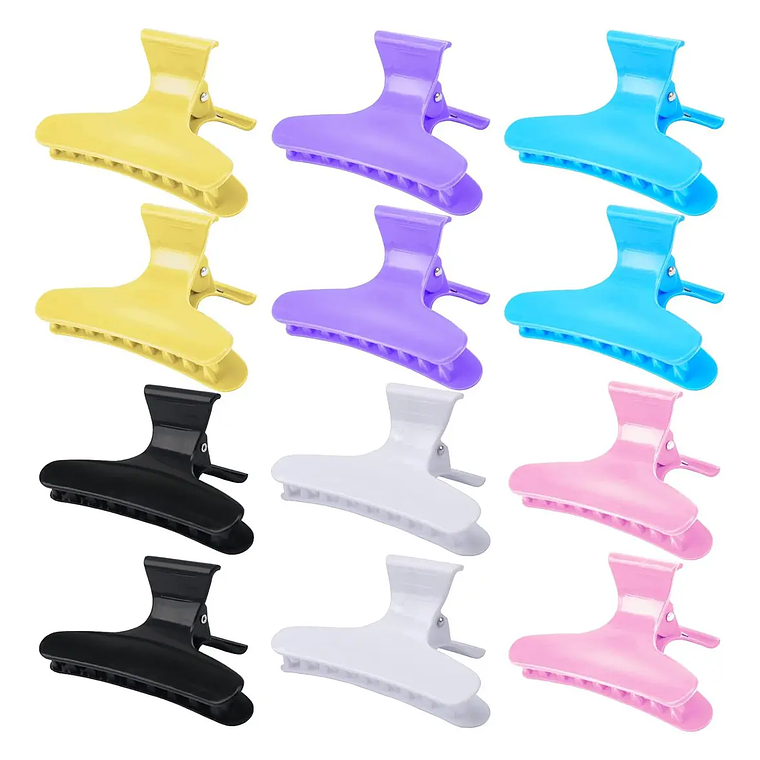 Pinzas Tomador Para Cabello 12 Unidades / Colores 2