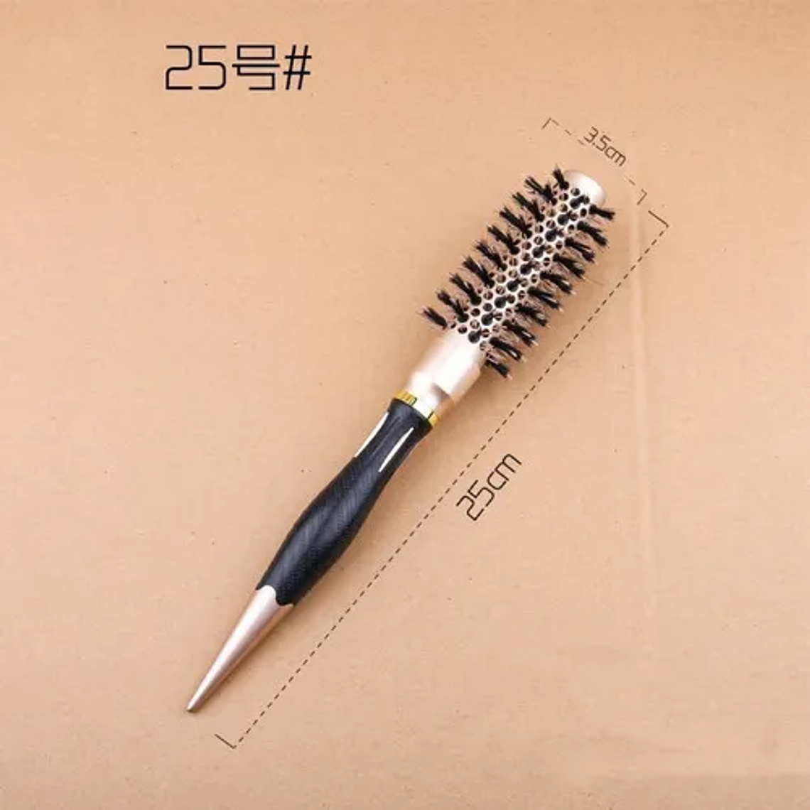 Maxcare® Cepillo Brushing Térmico Cerámic Con Cerdas 25mm Color Dorado 1