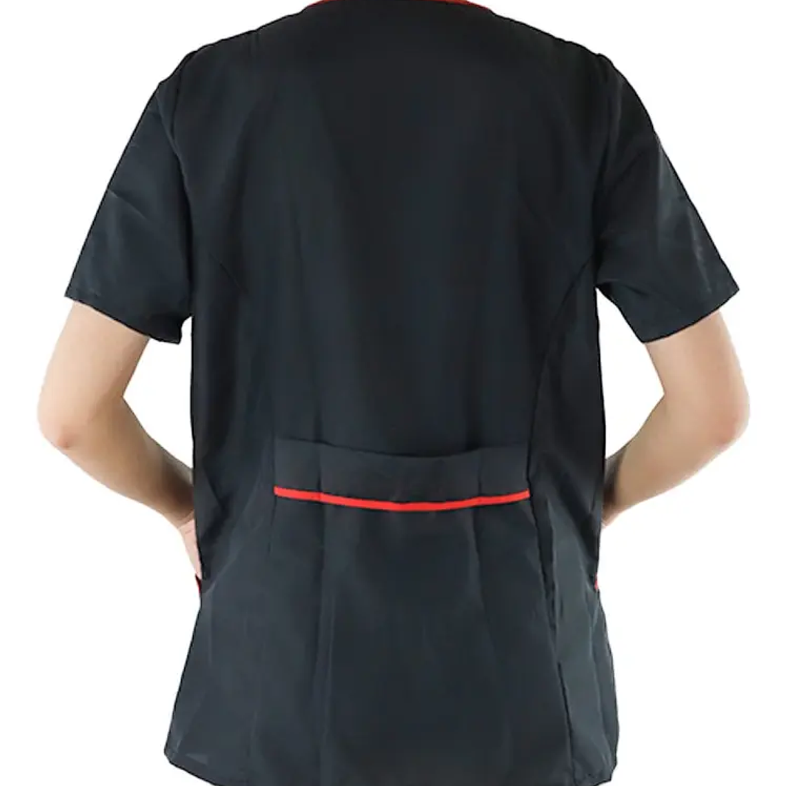 Delantal Capa De Peluquería Negra Con Cierre 3