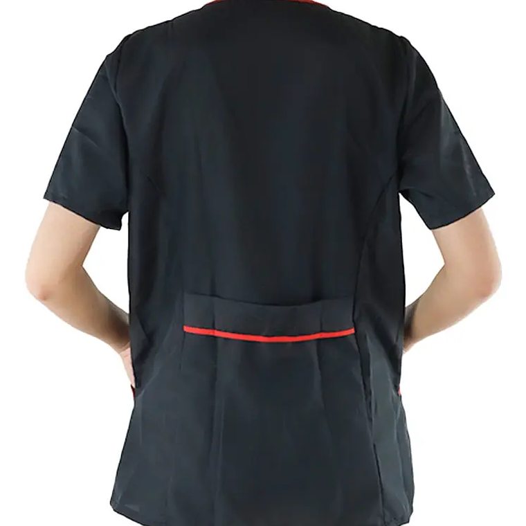 Delantal Capa De Peluquería Negra Con Cierre 3