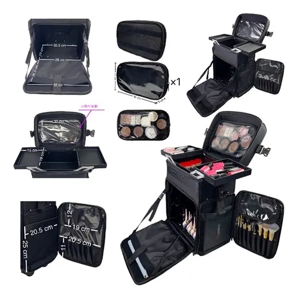 Maleta Peluqueria Y Maquillaje De Tela Y22 37*23*49cm 3