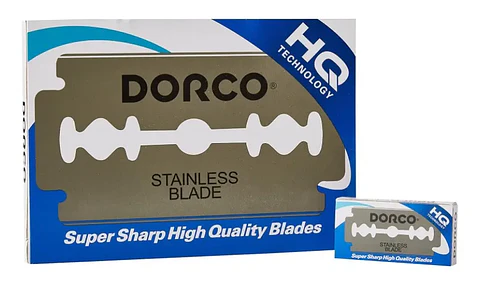 Dorco® 100 Hojas De Afeitar Para Navajas Cuchilla Barbería