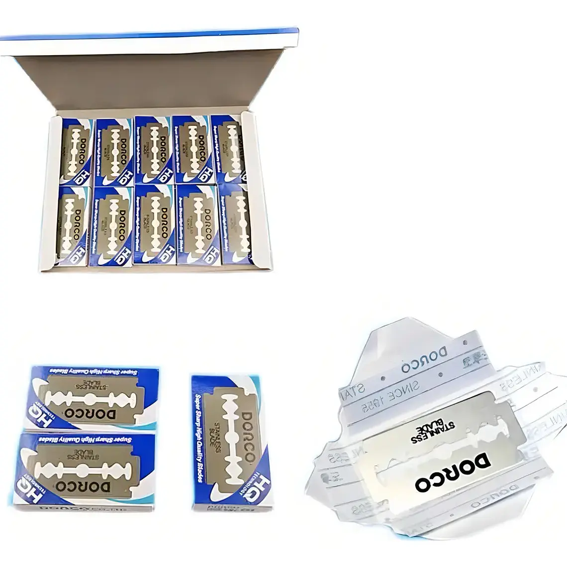 Dorco® 100 Hojas De Afeitar Para Navajas Cuchilla Barbería 3