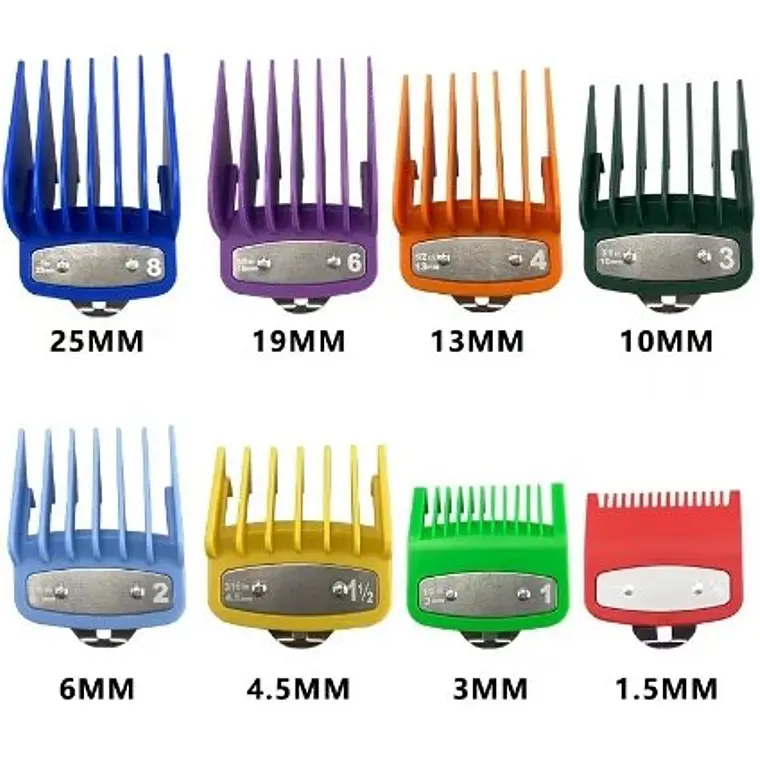 Set Peines Aluminio Para Maquina Corte de 8 Unidades q011/tr013 1