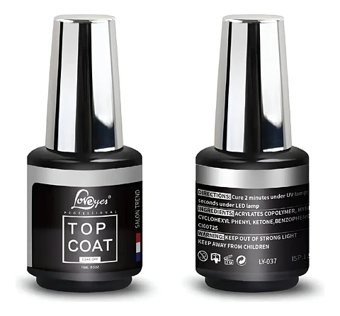 Loveyes Top Coat Permanente Sellante Esmalte Uñas 15 Ml