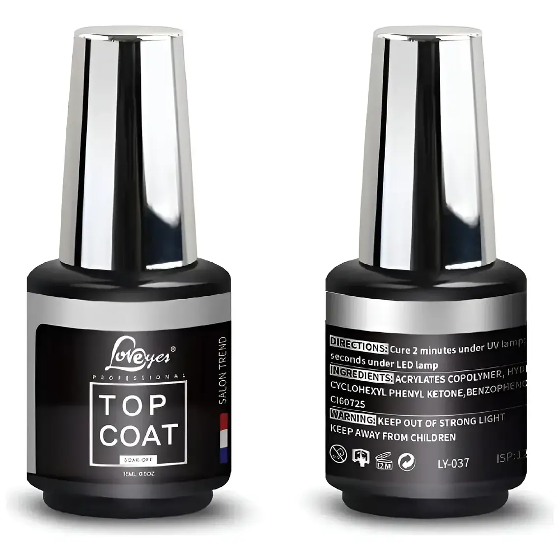 Loveyes Top Coat Permanente Sellante Esmalte Uñas 15 Ml 1