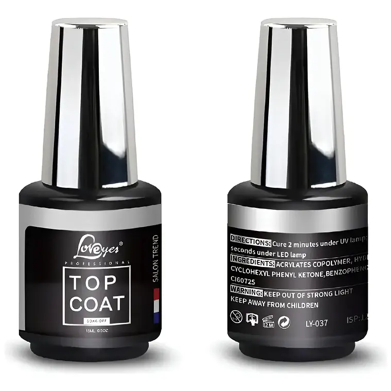 Loveyes Top Coat Permanente Sellante Esmalte Uñas 15 Ml 1