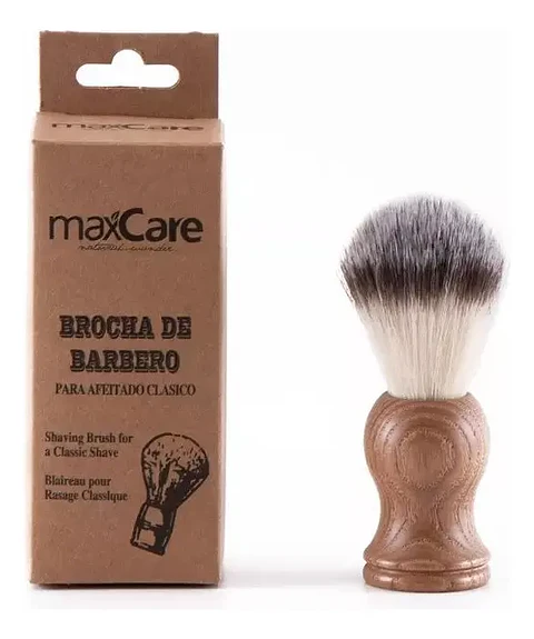 Brocha De Afeitar / Hisopo Para Barber Con Pelo Natural Color Marrón Claro