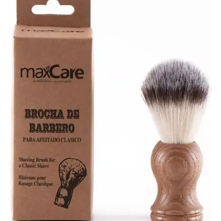 Brocha De Afeitar / Hisopo Para Barber Con Pelo Natural Color Marrón Claro 1