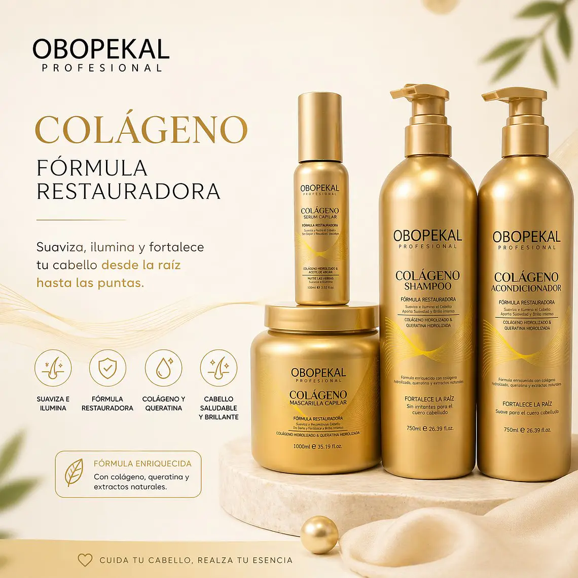 Obopekal® Crema Capilar Collageno 1000ml 5