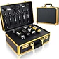 Estuche Maleta Para Barbero Color Dorado - Miniatura 2