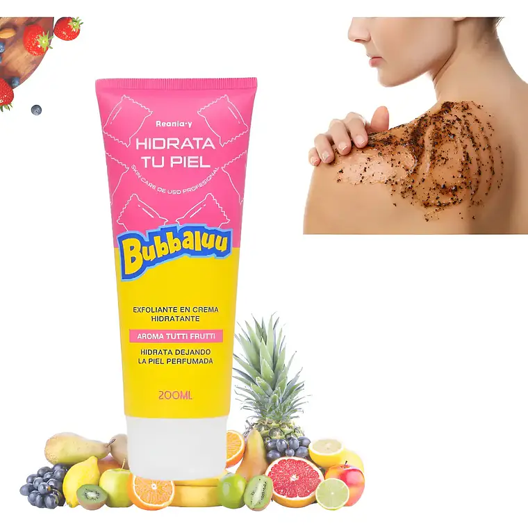 Bubbaluu® Crema - Exfoliante /hidrata Dejando La Piel Perfumada Tutti Frutti 1