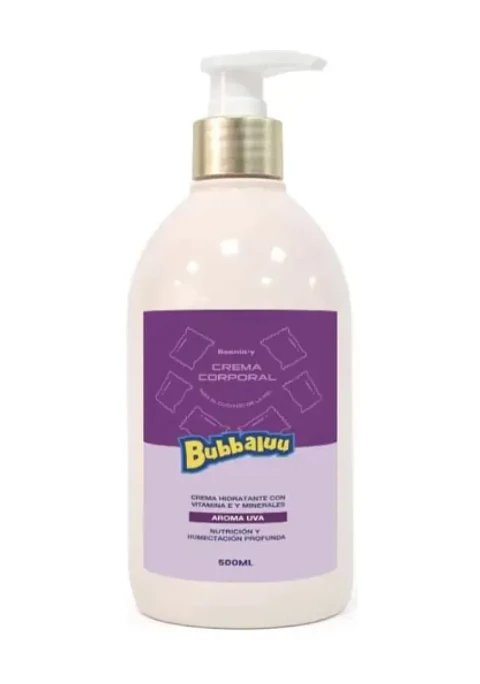  Bubbaluu® Crema Corporal HidratanteFrutilla 500ml Fragancia Uva