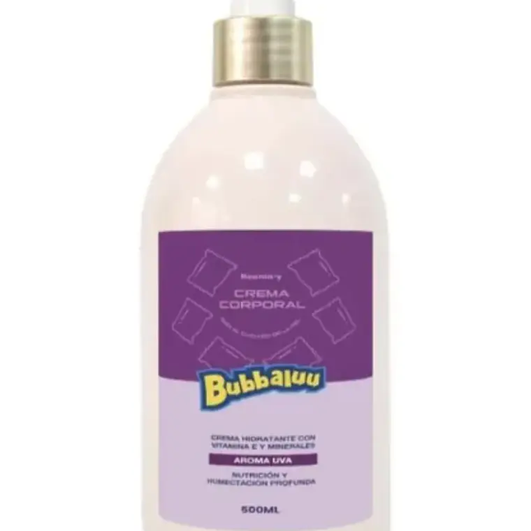  Bubbaluu® Crema Corporal HidratanteFrutilla 500ml Fragancia Uva 1