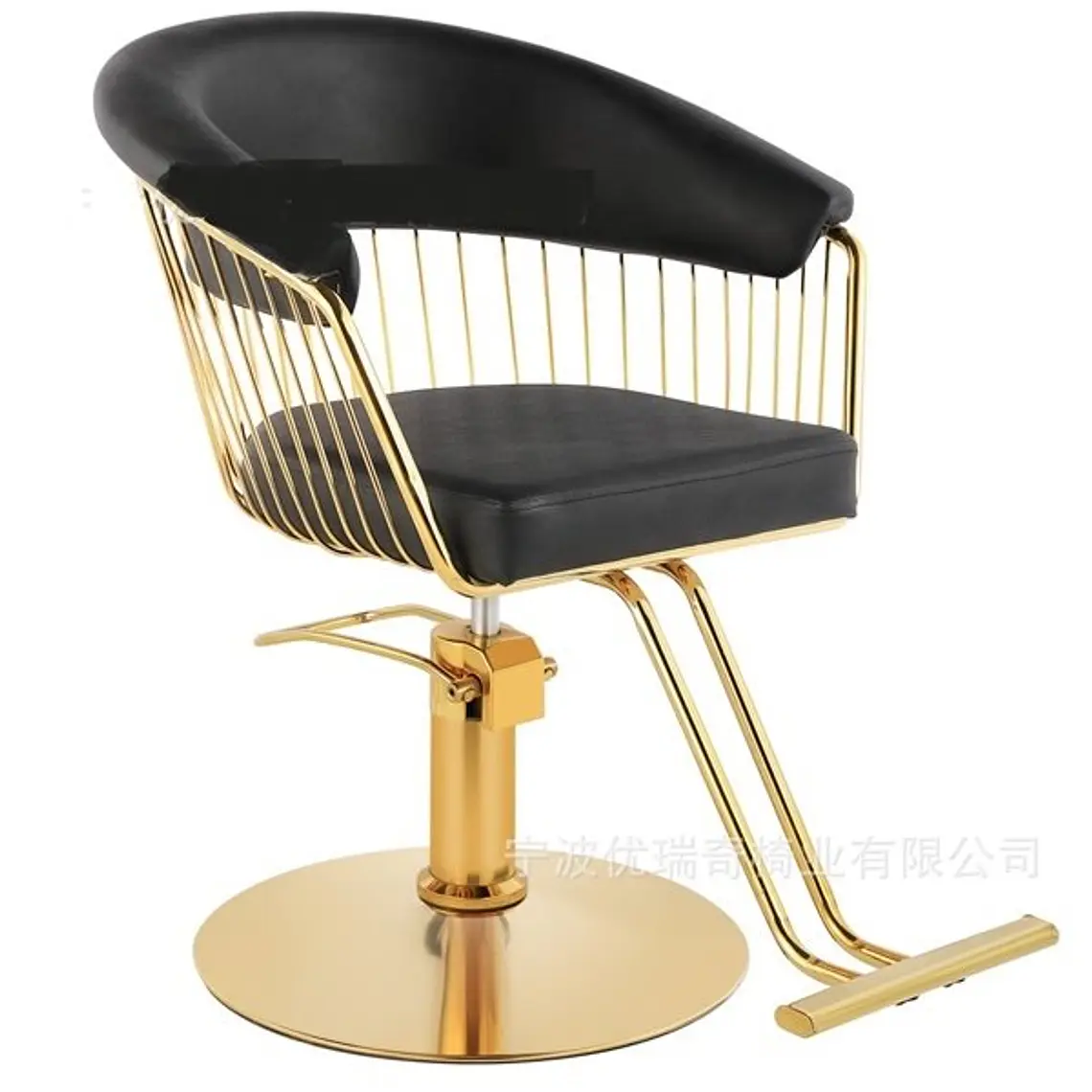 Sillon Barberia Negro Dorado 1