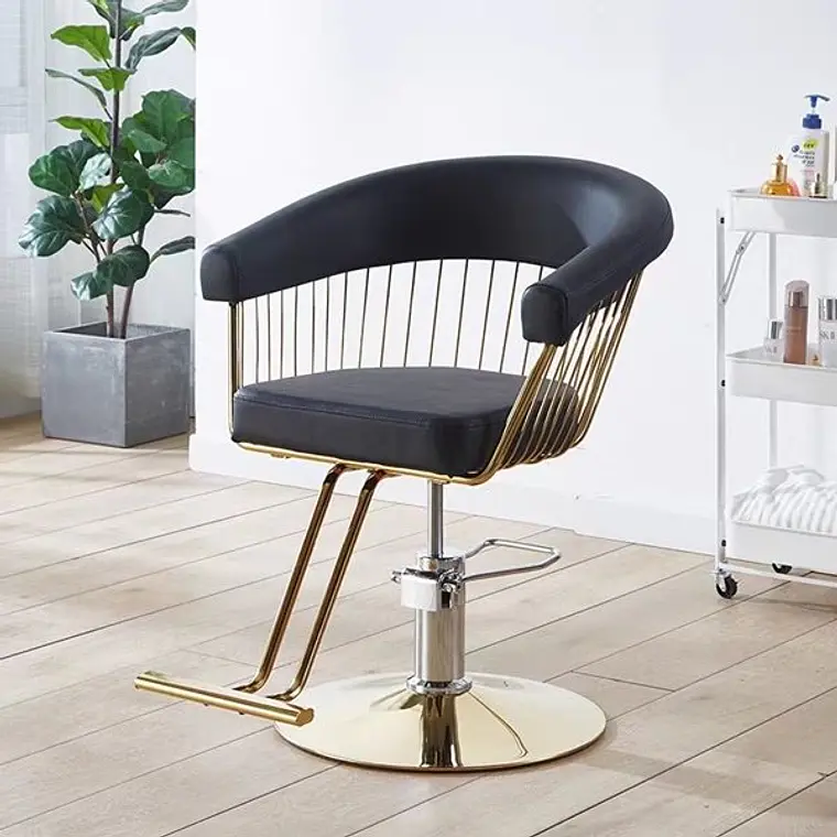 Sillon Barberia Negro Dorado 2