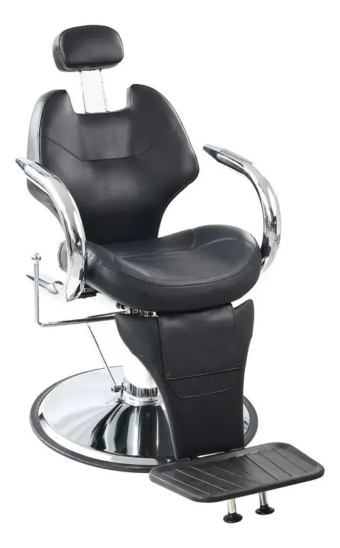 Sillon Barbero Peluqueria Silla Barberia Estetica Rudo Color Negro