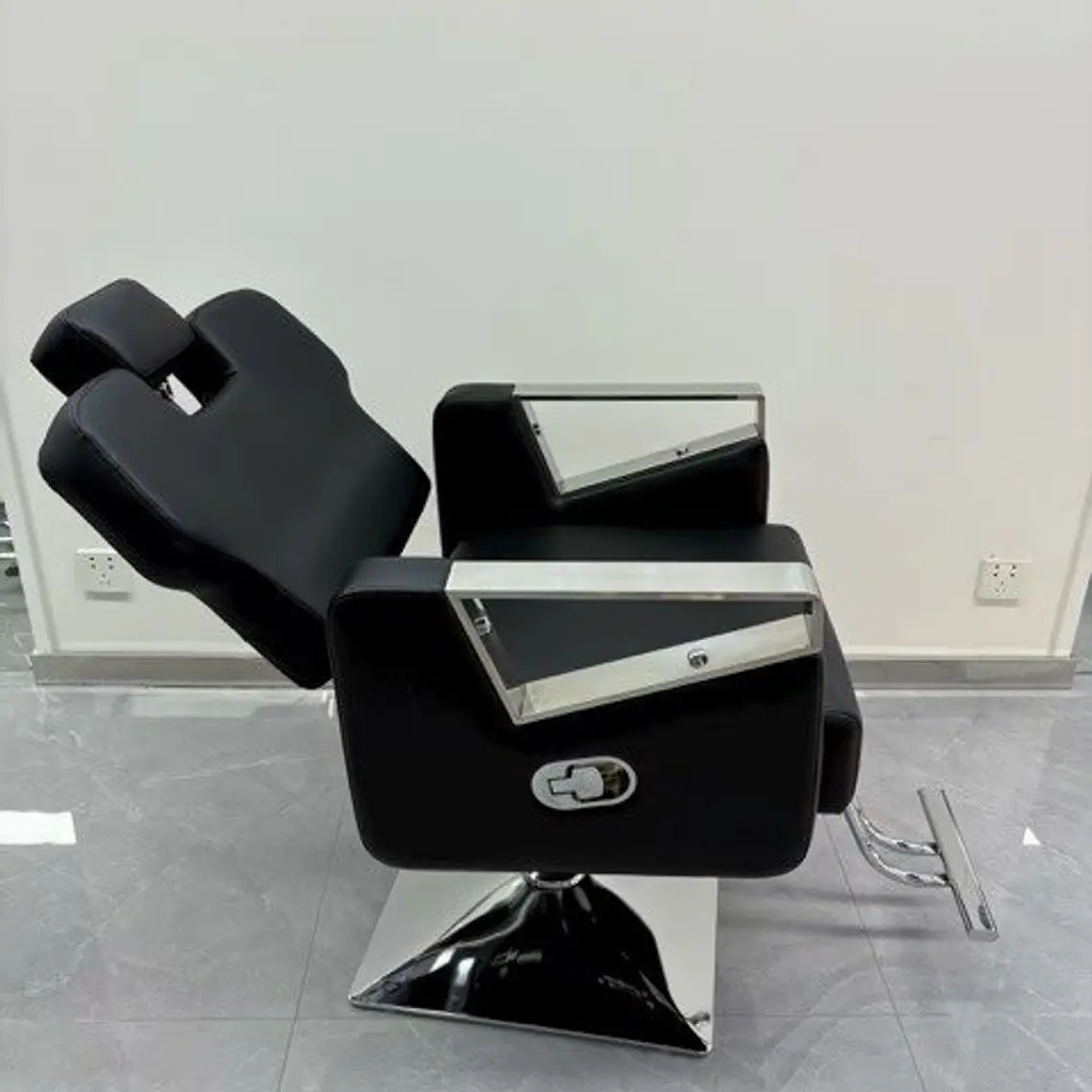  Sillon Barberia Reclinable Negro 3