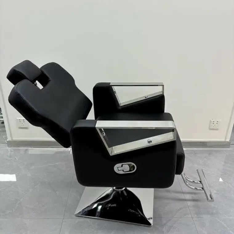  Sillon Barberia Reclinable Negro 3