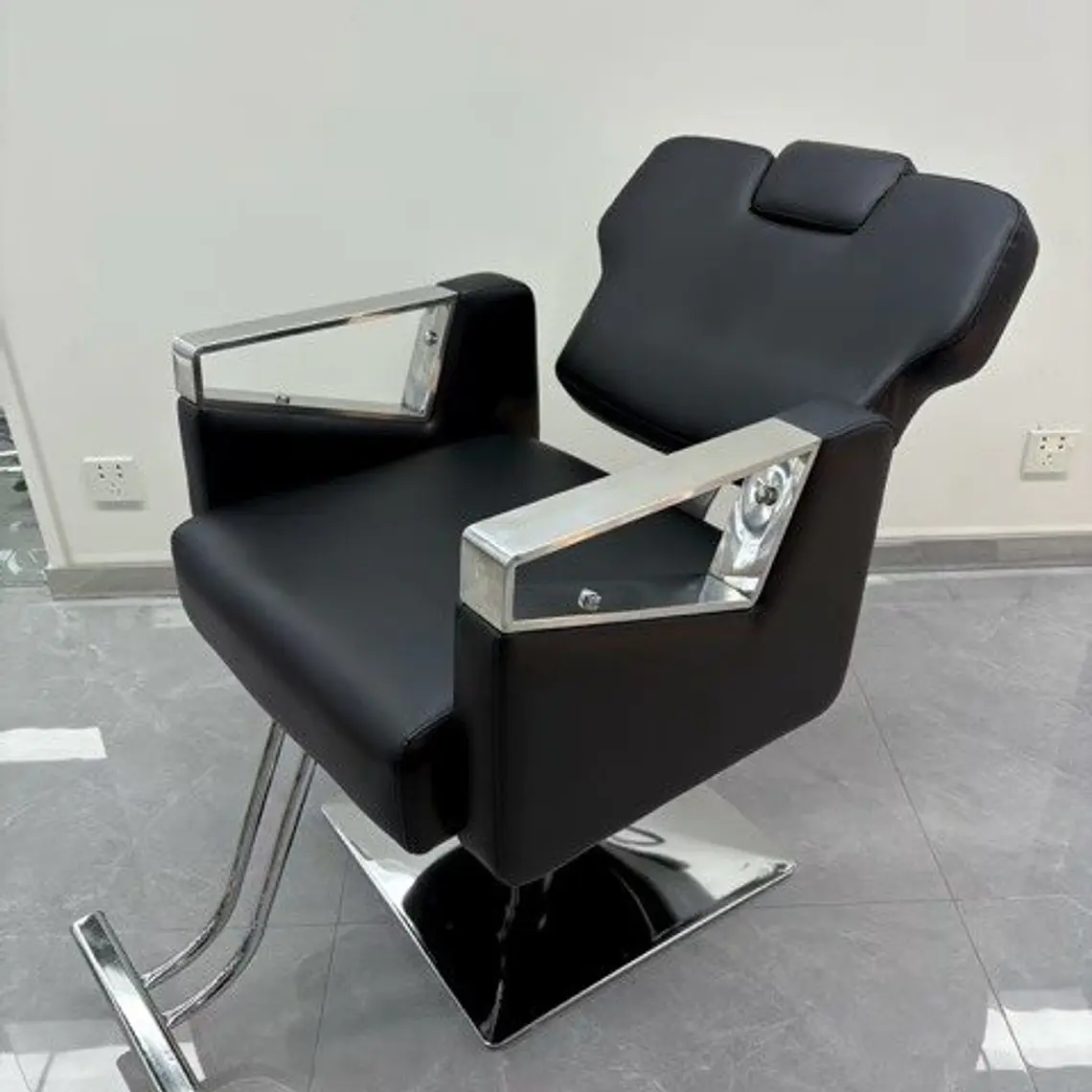  Sillon Barberia Reclinable Negro 4
