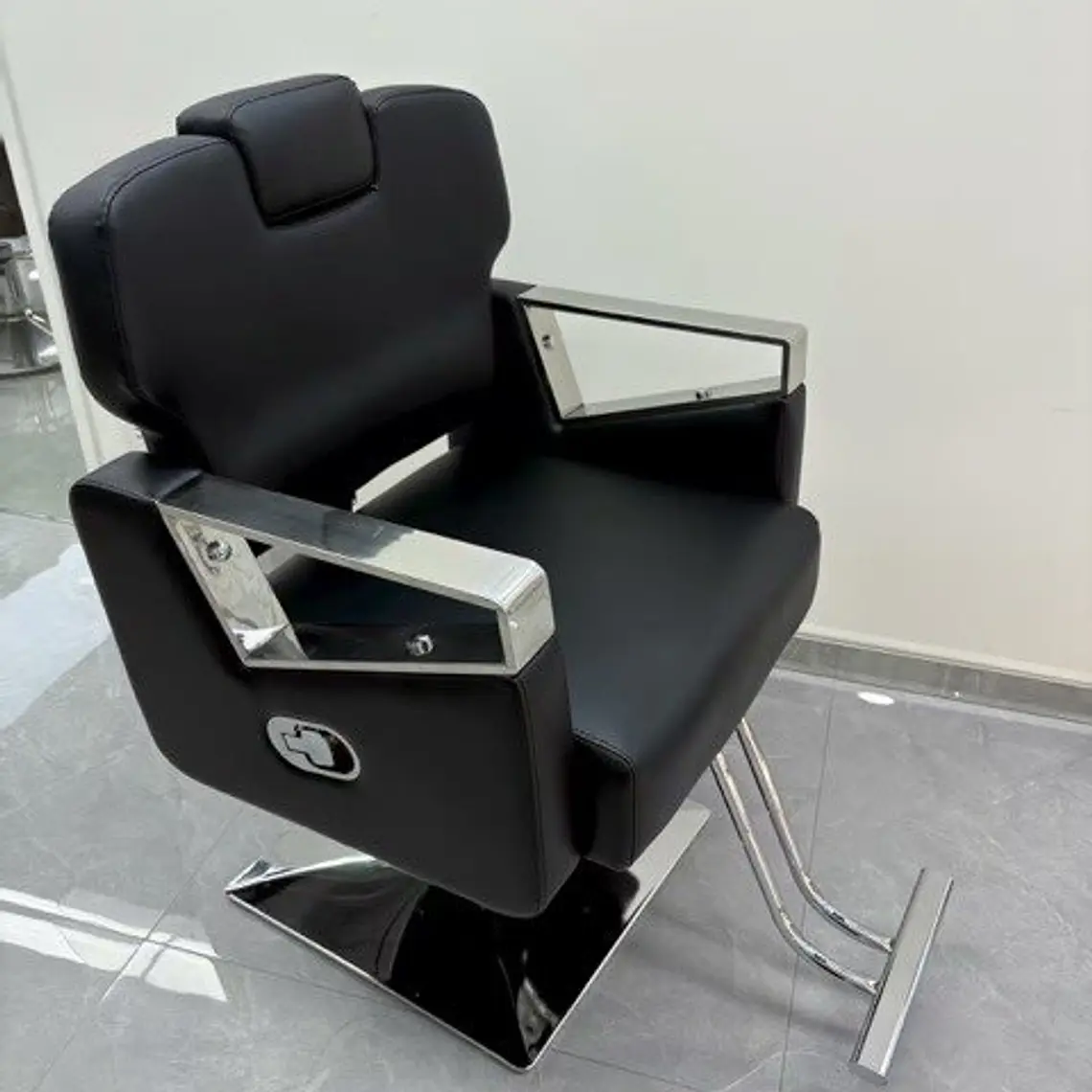  Sillon Barberia Reclinable Negro 1