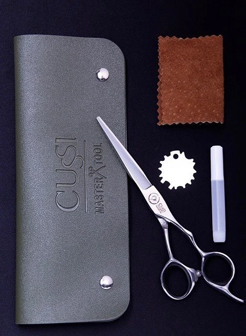 Cussi® Tijera Profesional 5.5 Estilista Barber M12-60