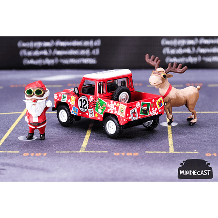 MINI GT 1/64 Land Rover Defender 90 Pickup 2021 Christmas Edition