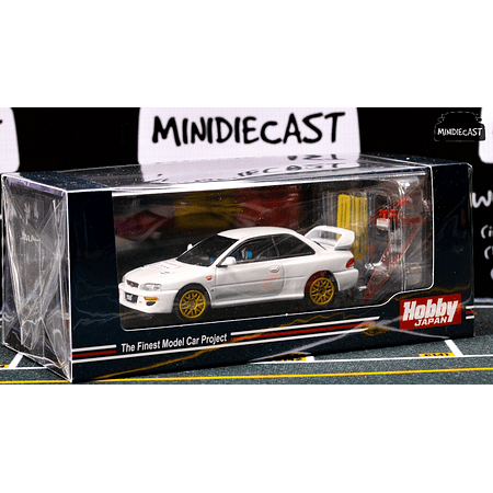 Hobby Japan 1/64 Subaru Impreza 22B STi Version (GC8+) White with Engine